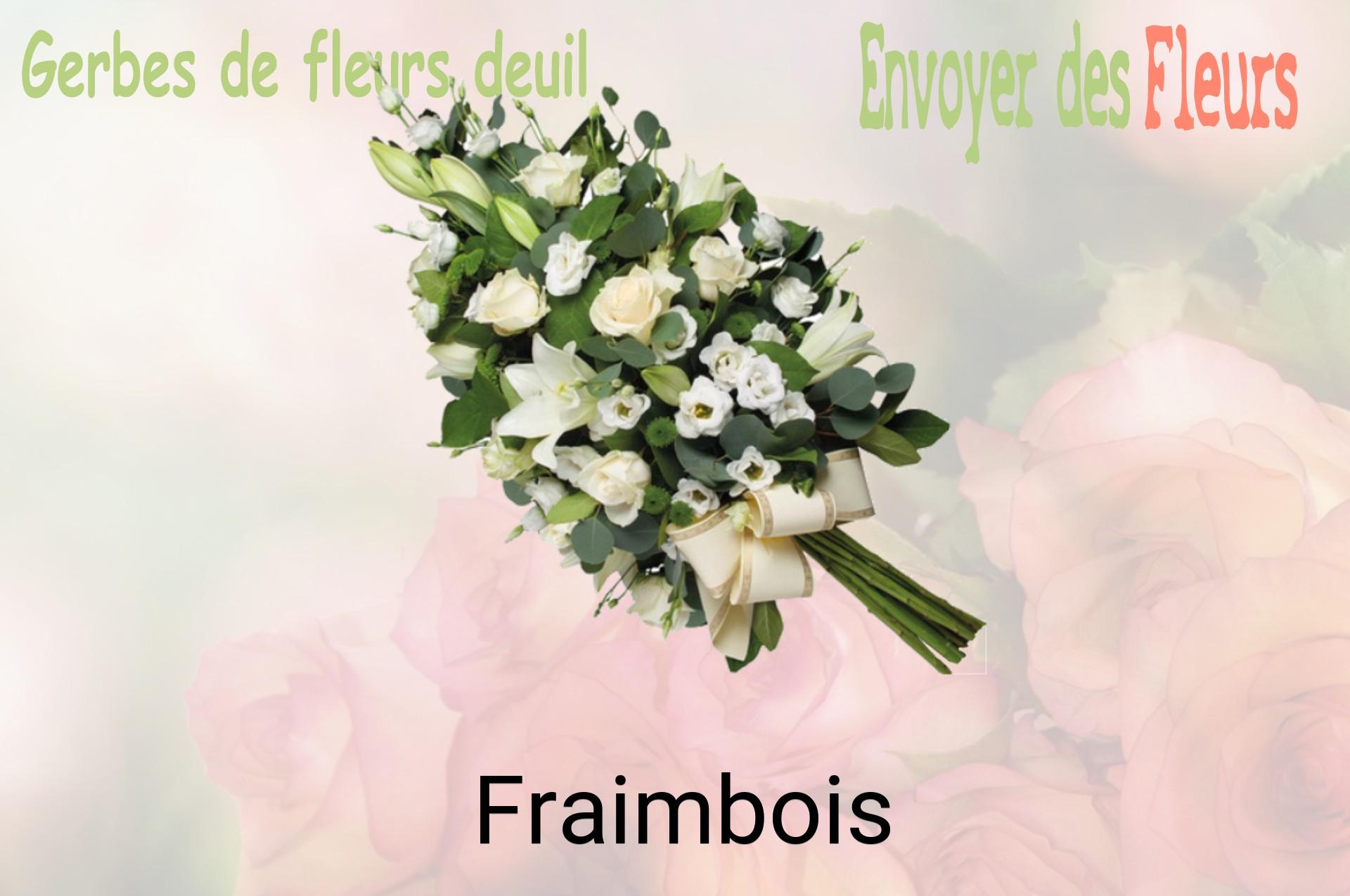 Gerbe de fleurs de deuil livrée à Fraimbois